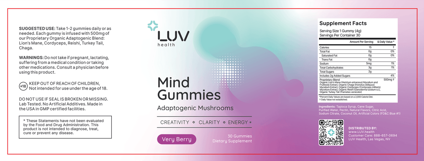 LUV Mind Gummies product banner