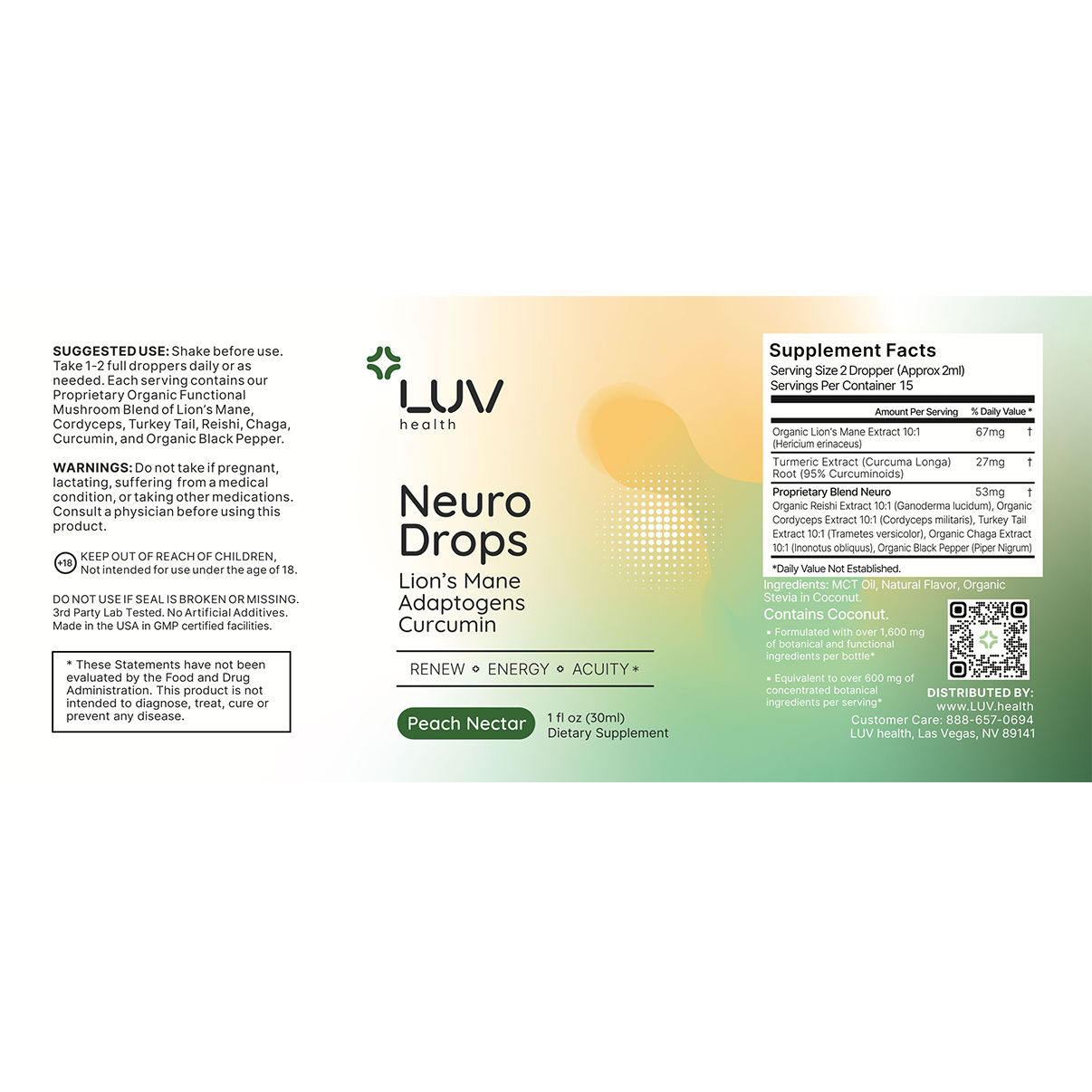Neuro Drops label