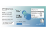LUV Zen Drops product label