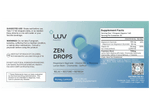 LUV Zen Drops product label