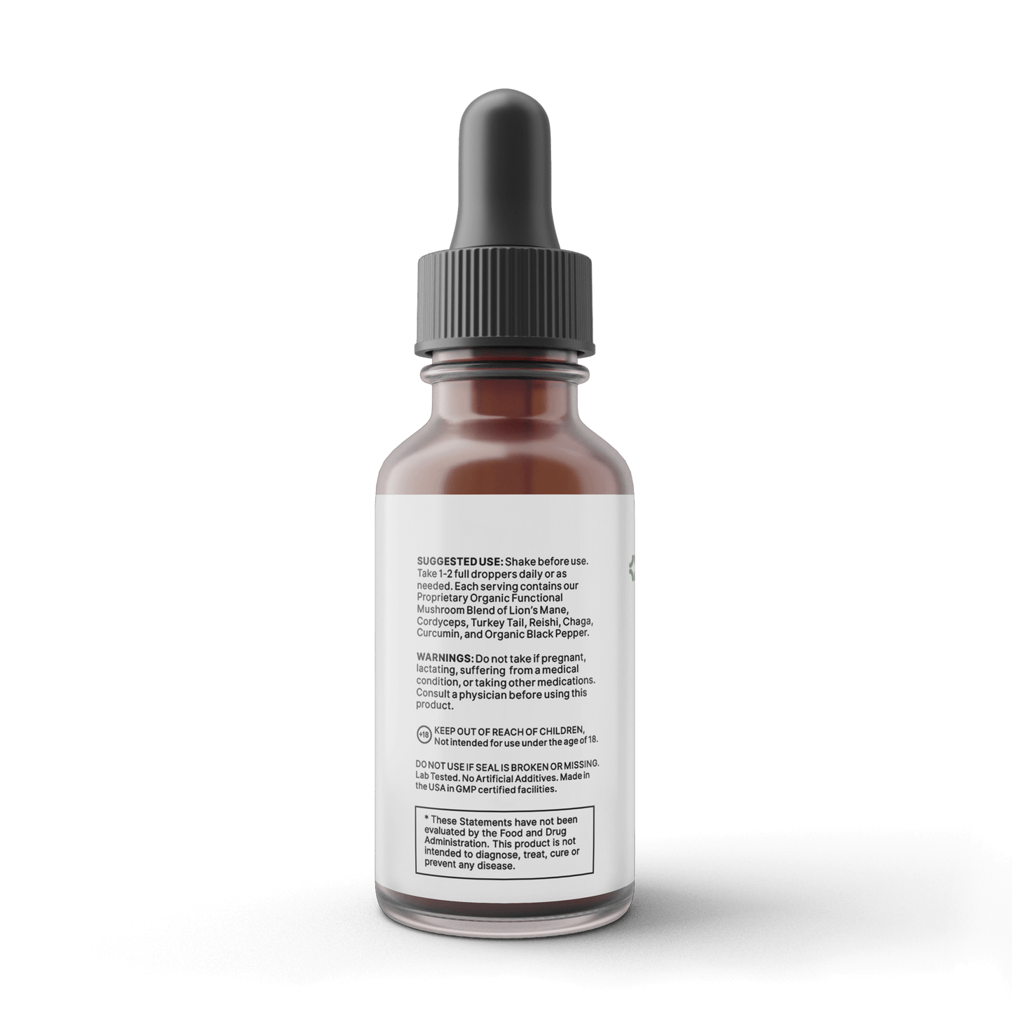 LUV Neuro Drops back side label