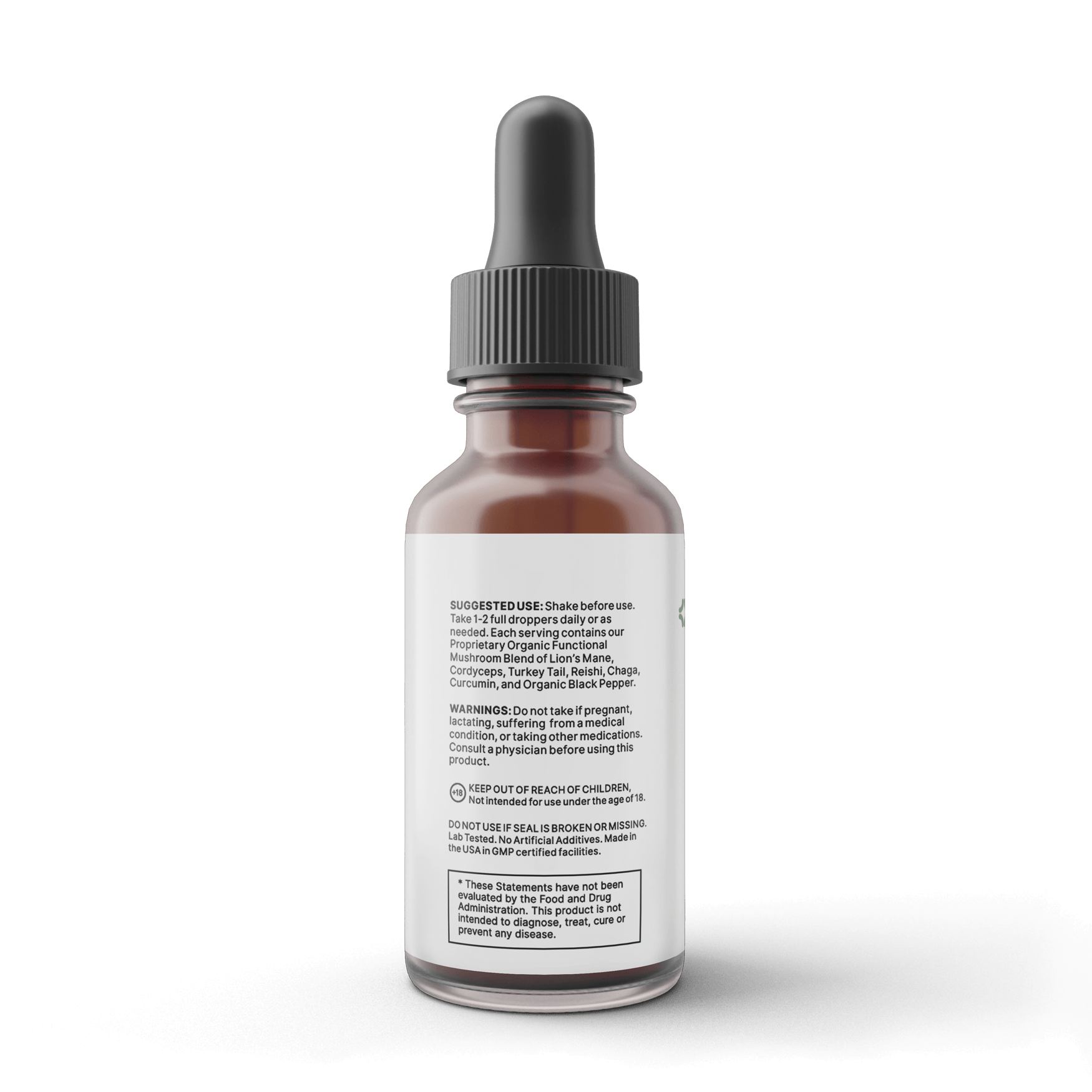 LUV Neuro Drops back side label