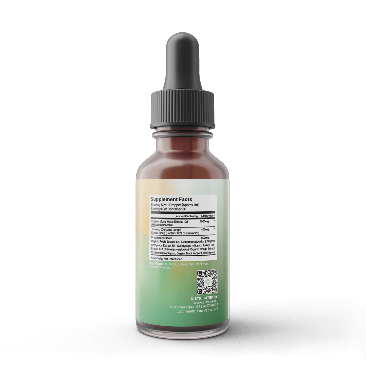 LUV Neuro Drops back label