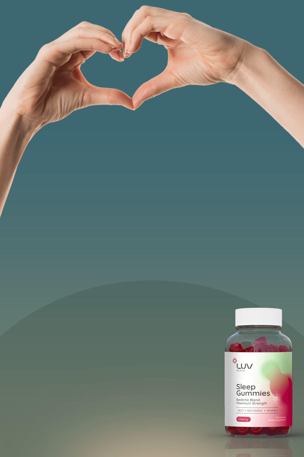 LUV Sleep Gummies section background